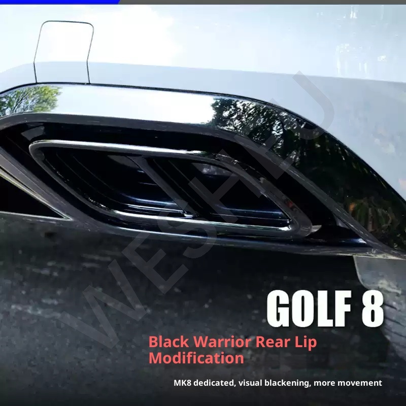2020-2023 VW ゴルフ 8 MK8 車のバンパー排気管トリムカバー保護ボディキットテールパイプスロートフレーム出口マフラーリア
