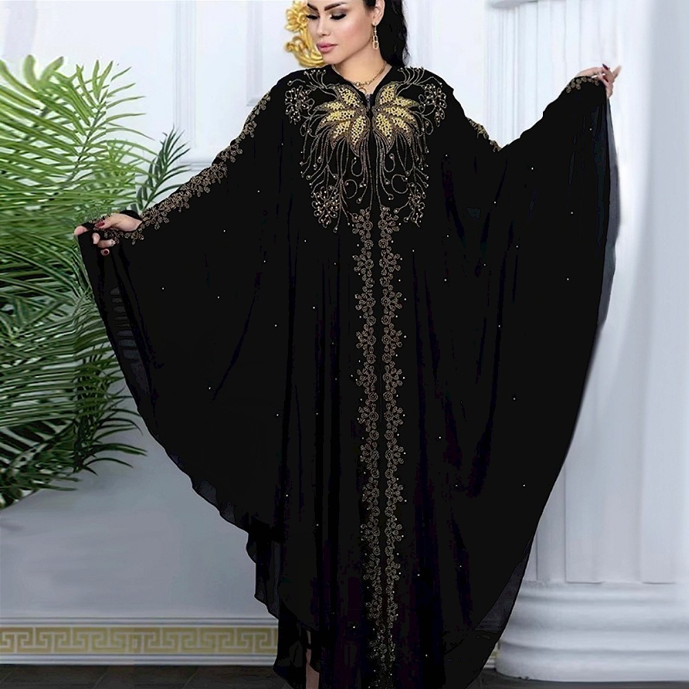 Customized Luxury African Dresses for Women 2025 New African Clothing Dashiki Diamond Abaya Dubai Robe Evening Long Muslim Dress