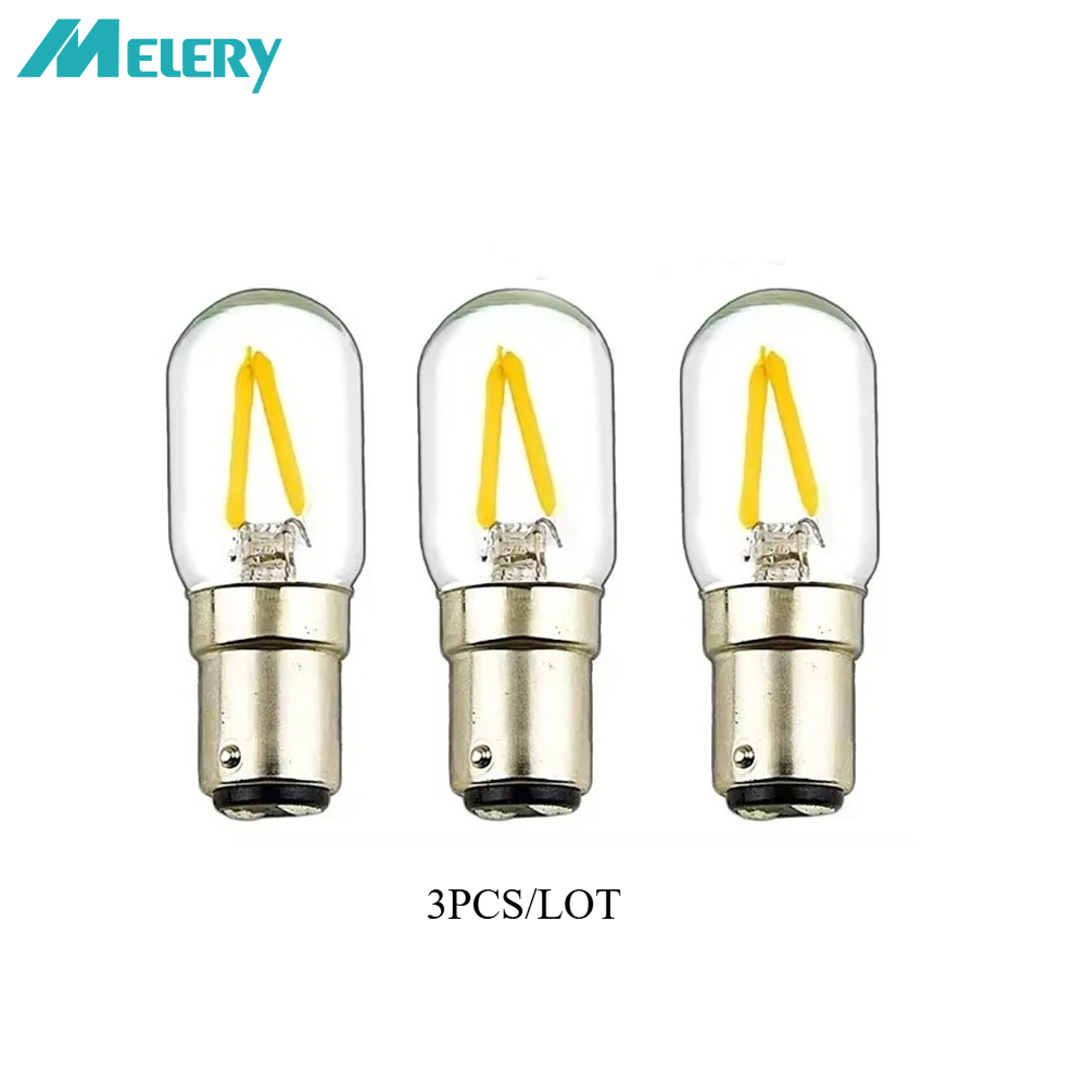 Melery Ba15d LED電球 2W相当 15W小型バヨネットベースライト ウォームホワイト 機械冷蔵庫調理器ランプ エネルギークラスA 3パック