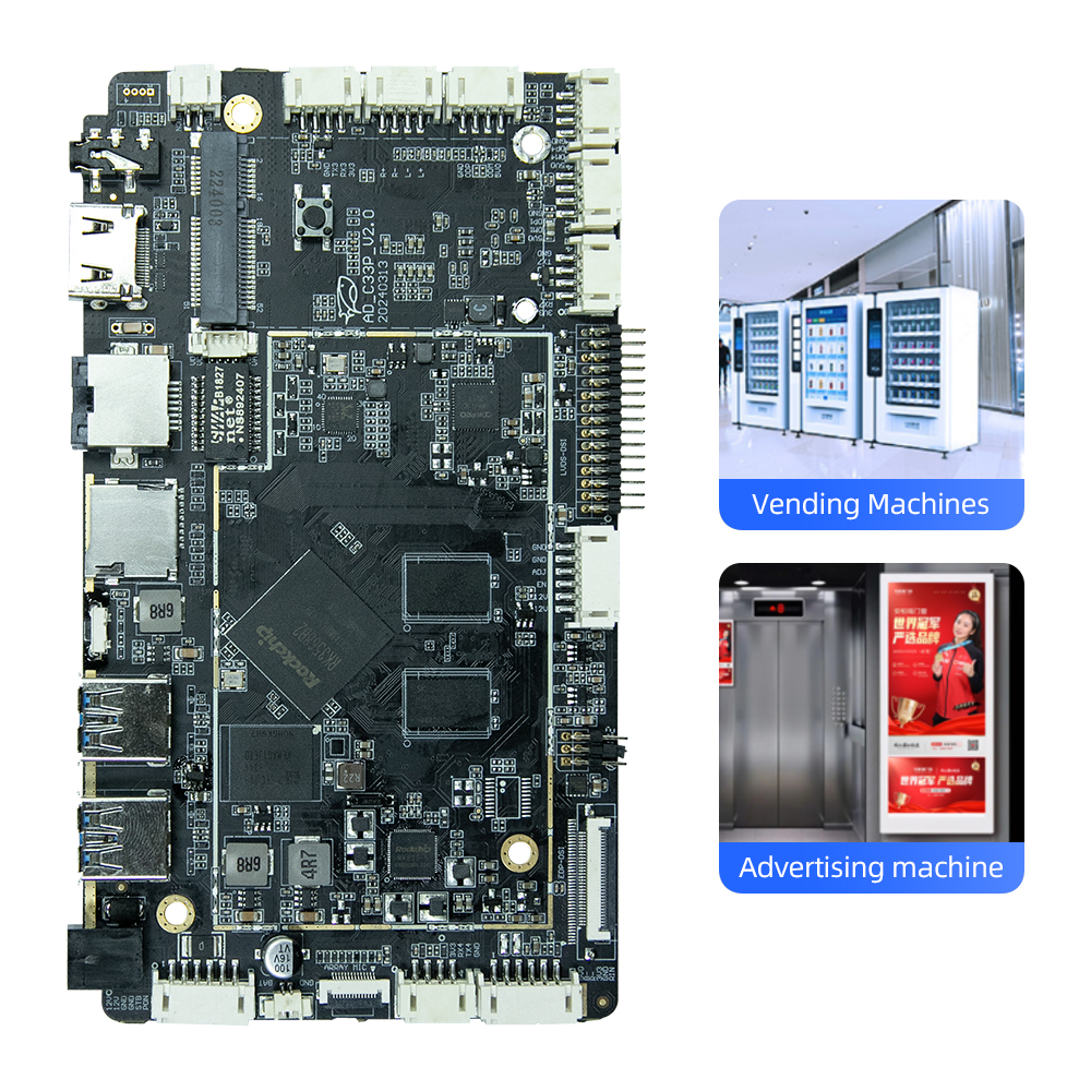 Android 11 OS rockchip rk3568 board 4K HD online digital motherboards of intelligent smart vending machine