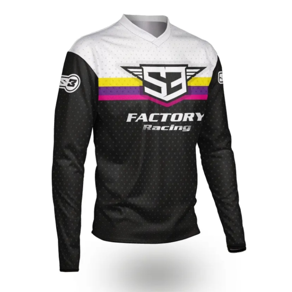 S3 TOP レーシングモトクロスジャージ Ciclismo オートバイ長袖サイクリング MOTO 服 BMX Tシャツ自転車オフロードダウンヒル MTB