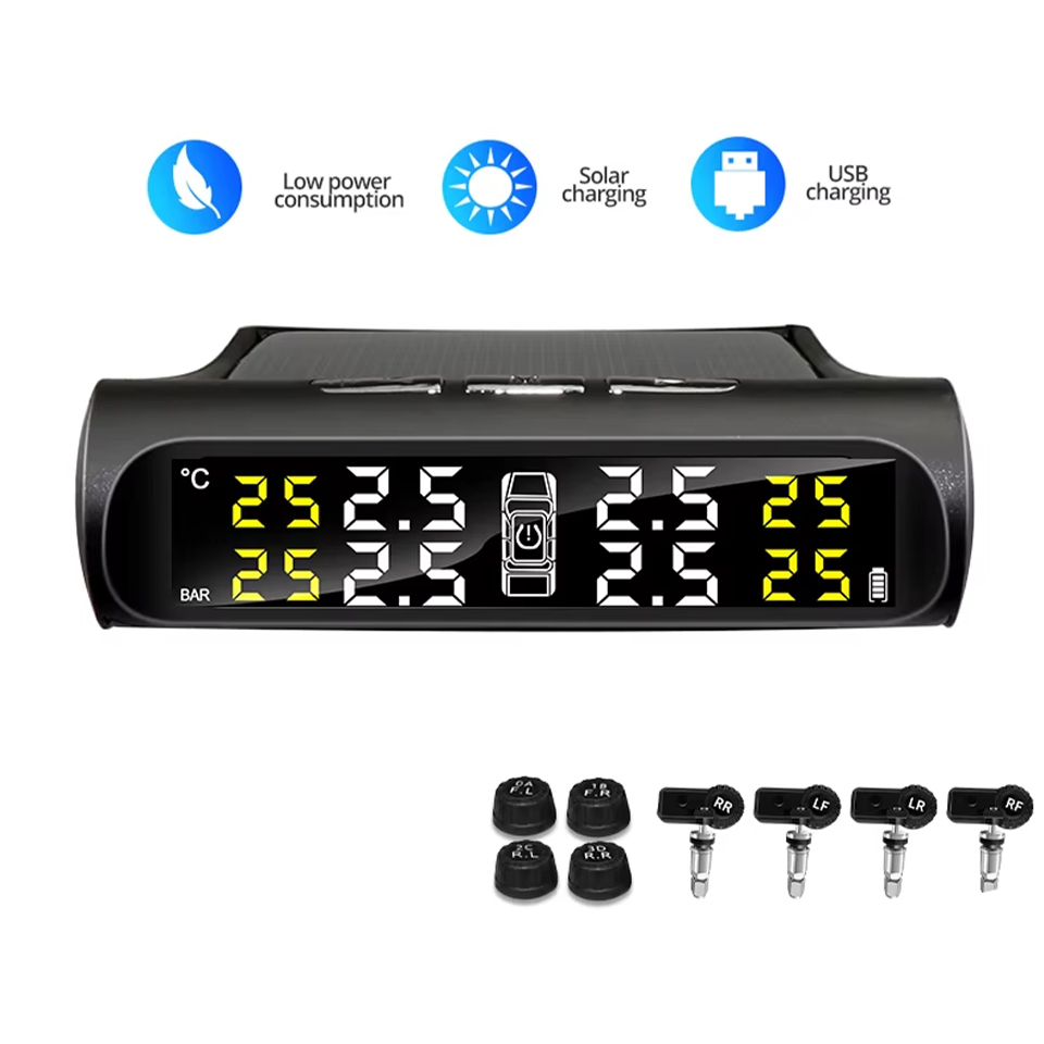 太陽光発電 TPMS 車のタイヤ空気圧