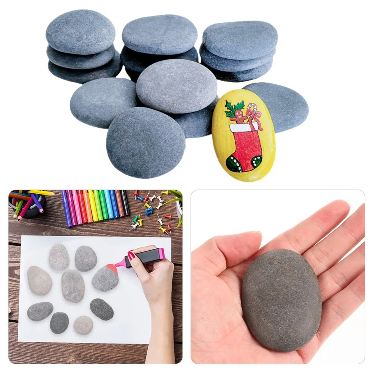 5/10 個フラット滑らかな小石 DIY 子供の手作り絵画落書き天然石工芸品 DIY 画材庭の装飾