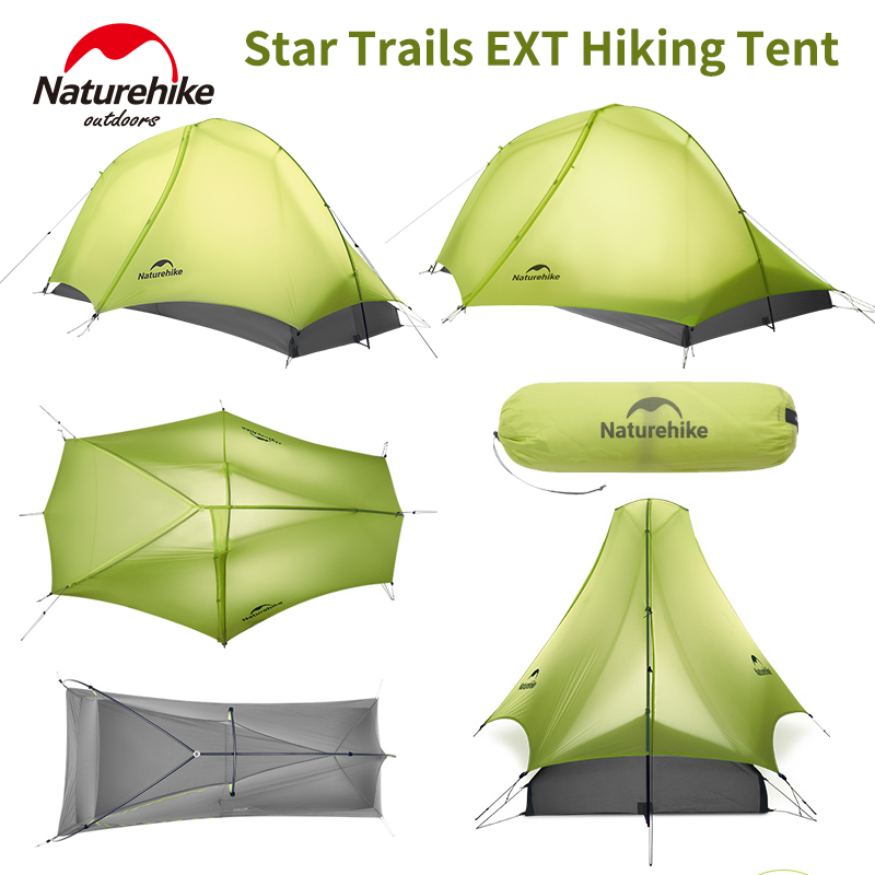 Naturehike スター トレイル EXT ハイキングテント 1-2 人屋外旅行一晩防水バックパッキングテント超軽量 10D ナイロンテント