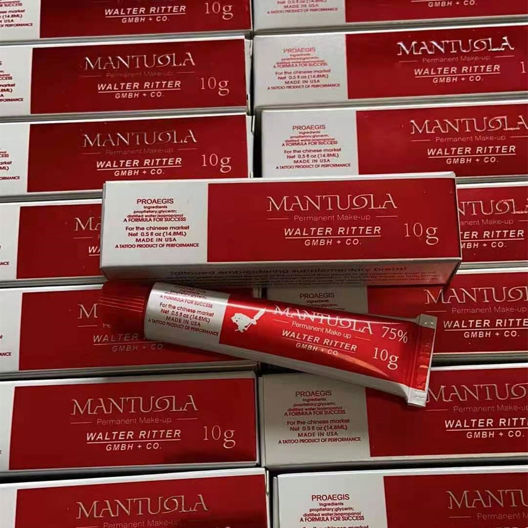 新到着 75% GROAEGIS MANTUOLA タトゥーホワイトクリームアートメイク前 Microblading 眉毛唇 10 グラム