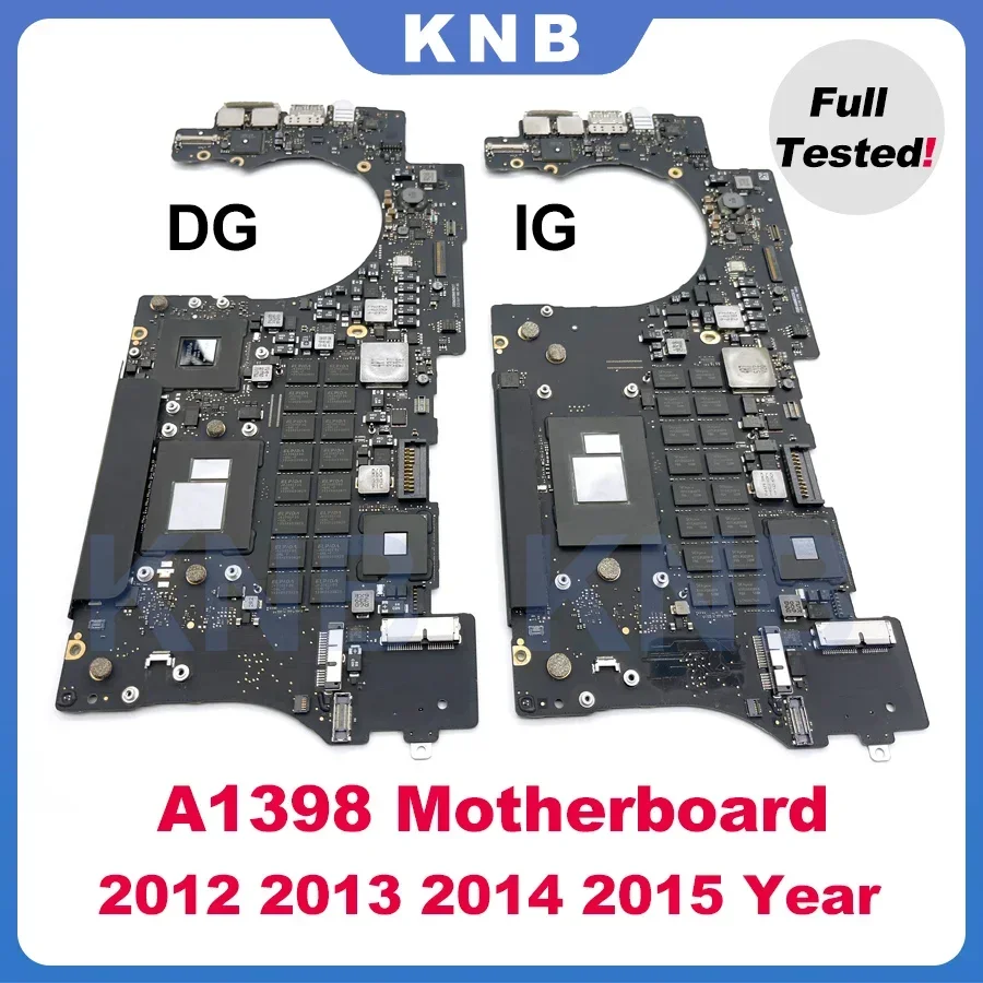 Original A1398 Motherboard For MacBook Pro Retina 15" A1398 Logic Board i7 8GB 16GB 2012 2013 2014 2015 Year