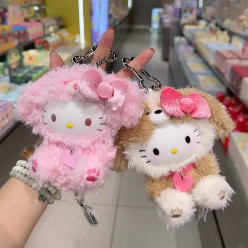 オリジナルハローキティ子犬パーティーシリーズぬいぐるみブラインドボックストレンディプレイぬいぐるみ吊り飾りグッズミステリーギフトカスタマイズ