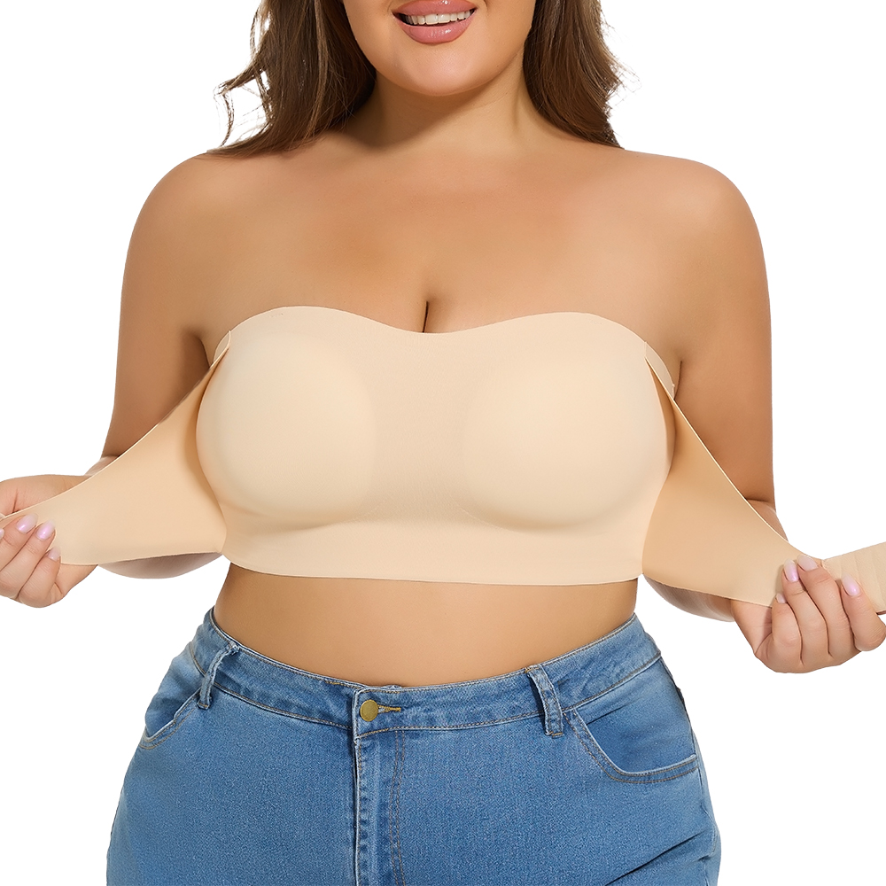 XL-4XL 女性のセクシーなプッシュアップブラジャーワイヤレスランジェリー通気性ノンスリップブラジャー取り外し可能なストラップ付きプッシュアップ胸プラスサイズ 2025