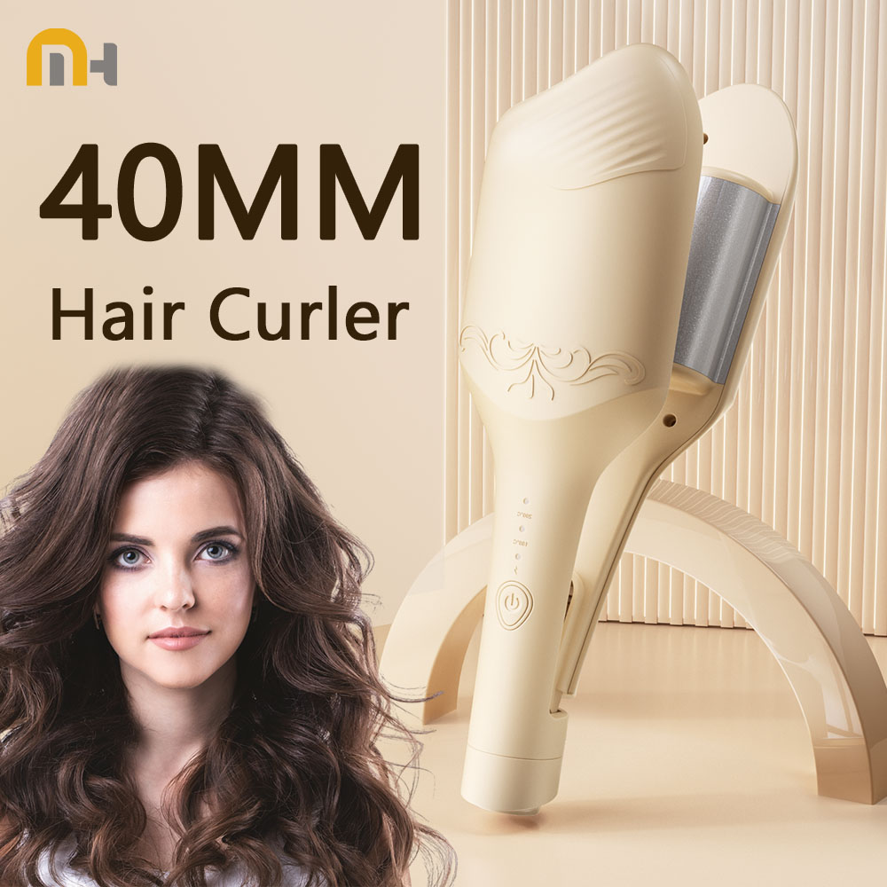 ヘアアイロン 温度調節可能 ビーチウェーブ カーリングワンド ヘアクリンパ ウェイバー イオンディープウェイバー ヘアカーラーツール セラミック付き