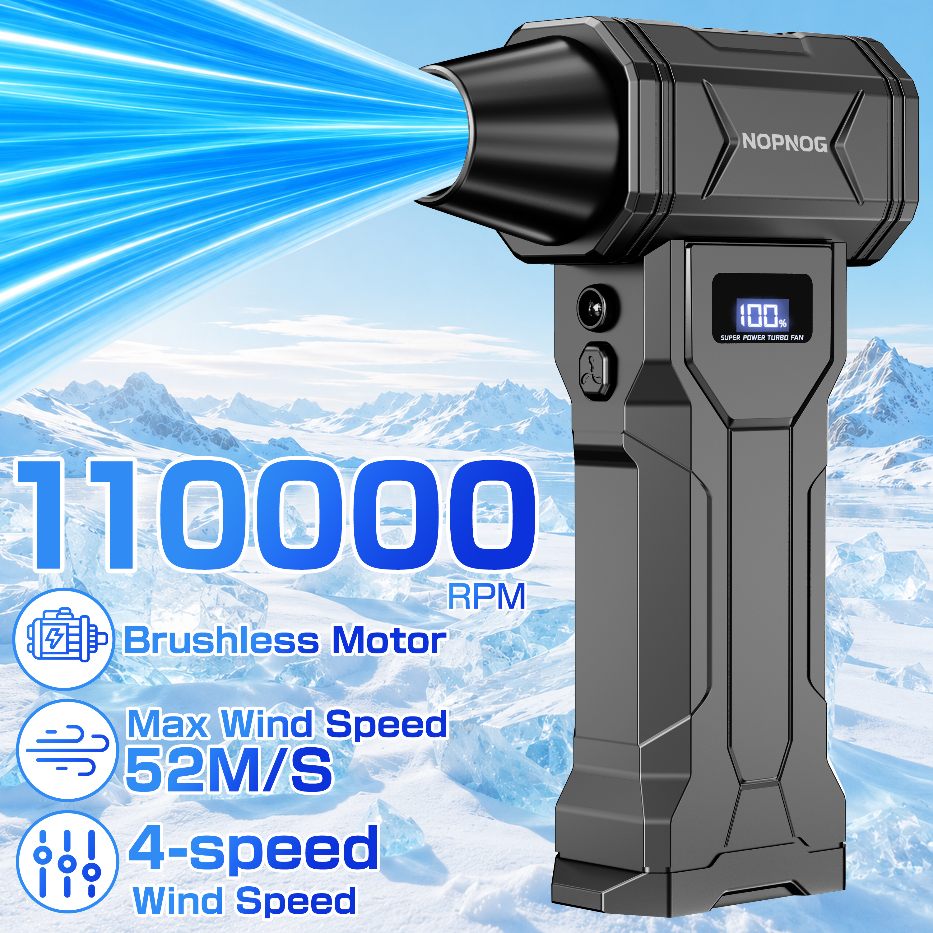 送風機車の掃除機ターボファン暴力ジェットファンクリーニング送風ツール自動集塵機ポータブルエアダスターヘアドライヤー