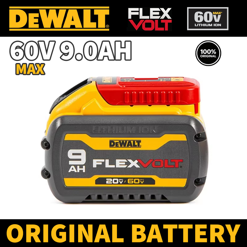 100% オリジナル Dewalt 60V 9Ah バッテリー、60V MAX Flexvolt 電動工具バッテリー高容量 DCB609 バッテリー充電器コンボが利用可能