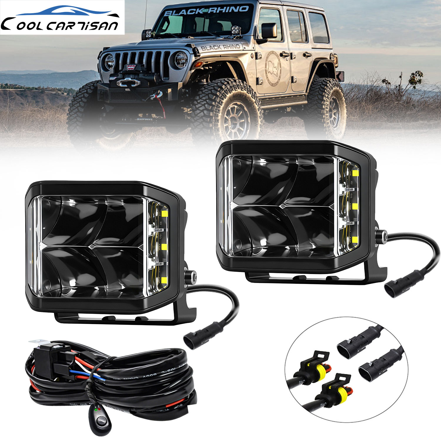 補助超高輝度 Led 作業ヘッドライトボルボ超高輝度ファラ用 4x4 ATV トラックバイク SUV UTV 12v 24v フォグライト