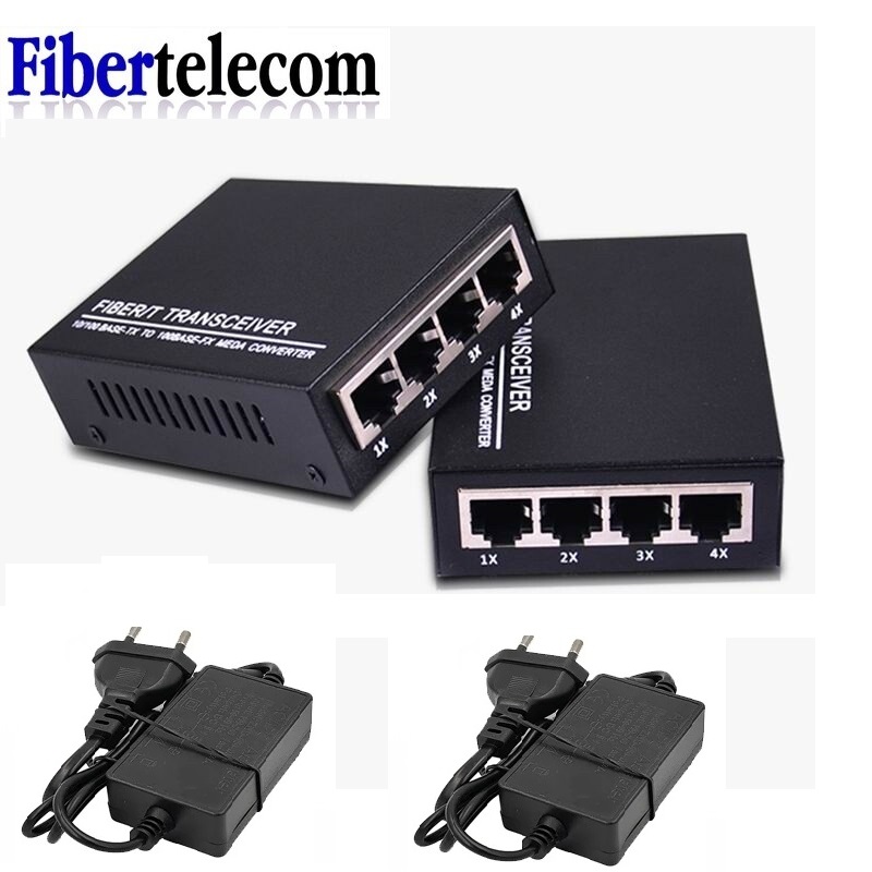 ギガビット メディア コンバータ 4 RJ45 1 SC ポート光ファイバ 1G4E メディア コンバータ シングル モジュール イーサネット ギガビット シングル モード