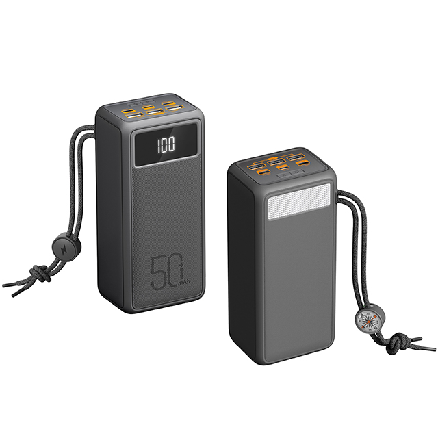50000mAh 大容量パワーバンク、最大 22.5W PD 3.0 高速充電ポータブル USB C バッテリーパック (4 出力 & 3 入力 & LCD D)