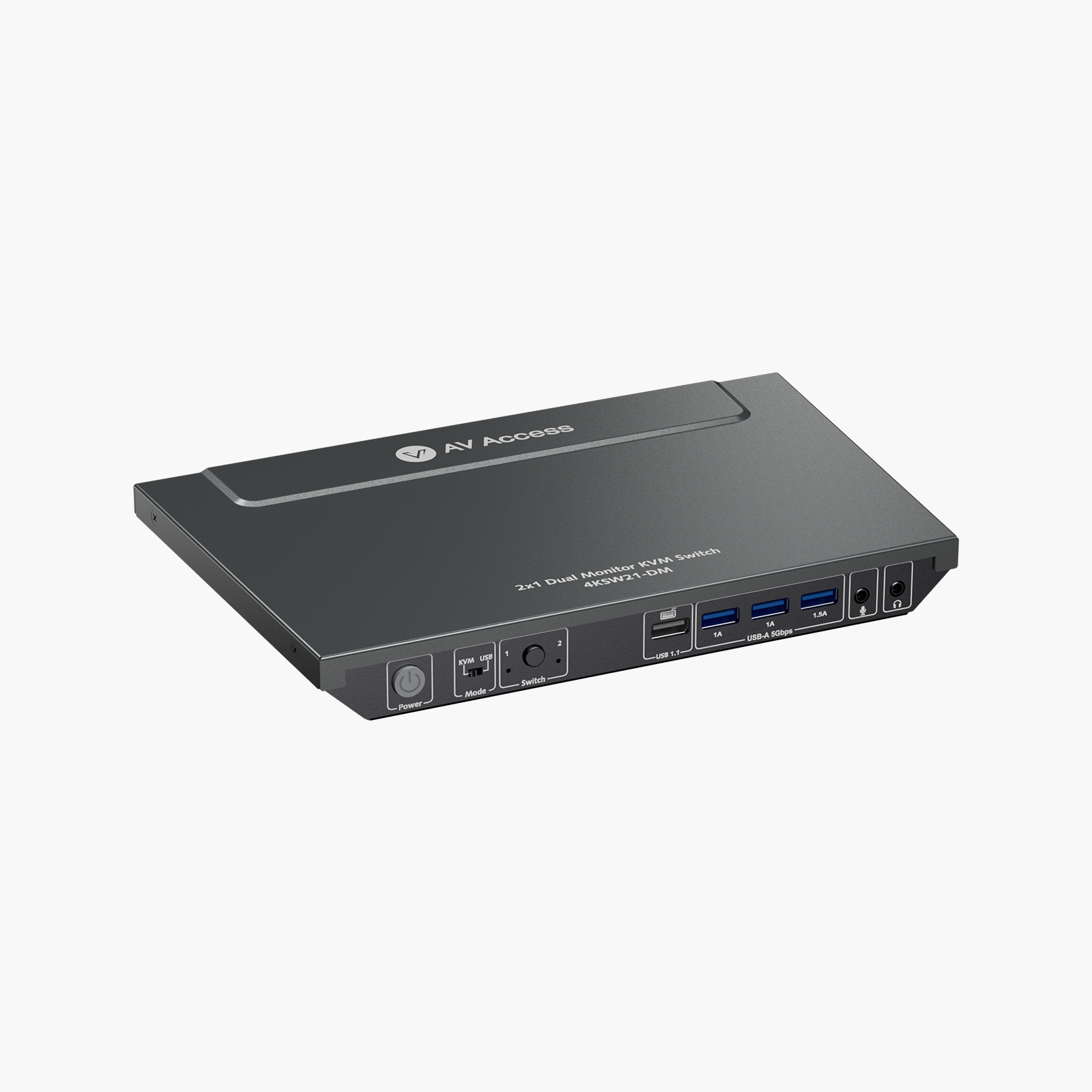 AV アクセス KVM スイッチ 2 台のモニター 2 台のコンピューター、EDID サポート、USB 3.0 ハブ - デュアル HDMI モニターで 2 台の PC を制御 4K@60Hz(4KSW21-DM)
