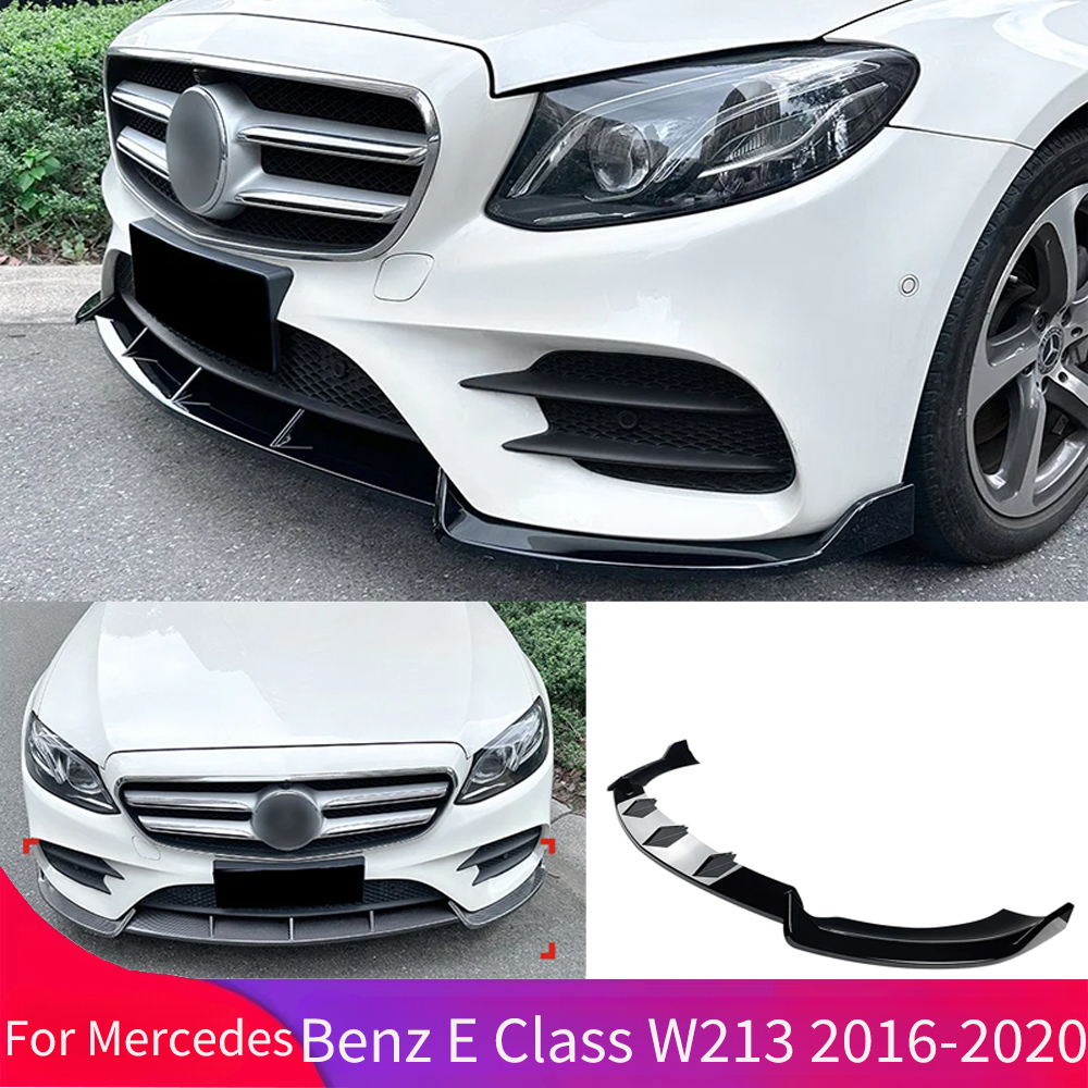 メルセデスベンツ E クラス W213/C238 E260 E300 E43 AMG 2016-2020 フロントバンパー下部スポイラーディフ​​ューザースプリッターエプロンカバーガード