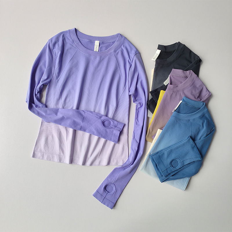 段階的な痩身スポーツ Tシャツフィットネススーツ女性のタイトフィット速乾性トップヨガスーツトレーニングスリムフィット長袖
