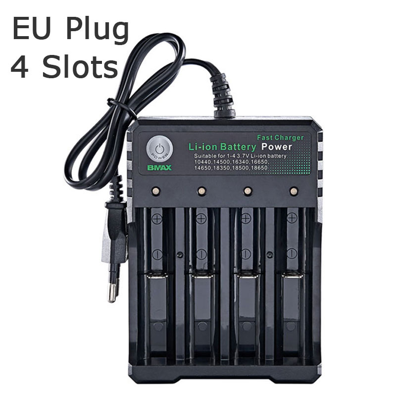 18650 リチウムイオンバッテリー充電器 4 スロット AC 110V 220V EU/米国デュアル 18650 充電用 3.7V 4.2V 充電式充電 18500 用