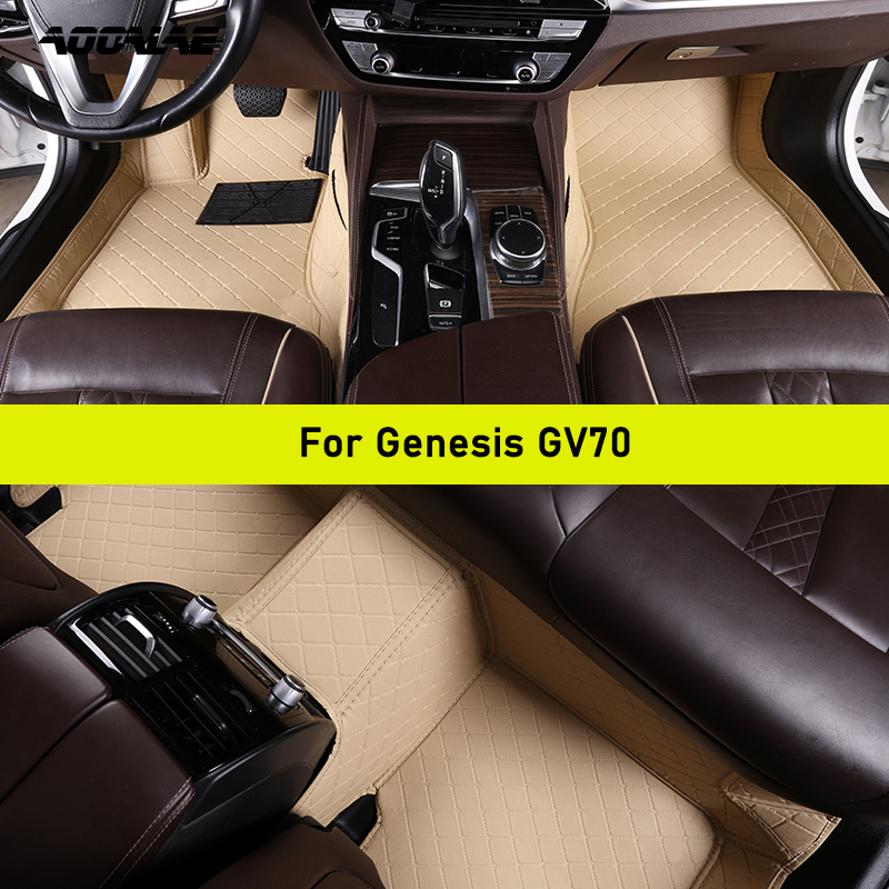 AOOALE カスタム車のフロアマットジェネシス GV70 自動車カーペット Foot Coche Accessorie