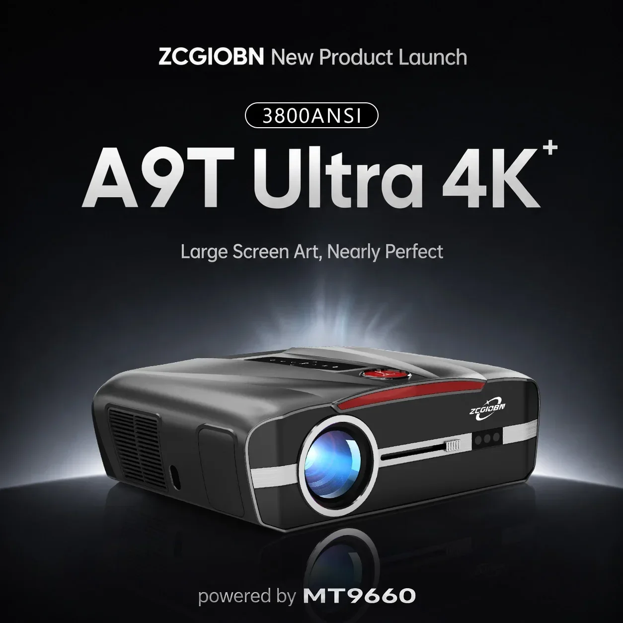 A9T 4K ホームシアタープロジェクター 映画用 ネイティブ 1080P フル HD Android オートフォーカス WiFi6 スマートビデオビーマープロジェクター 屋外用