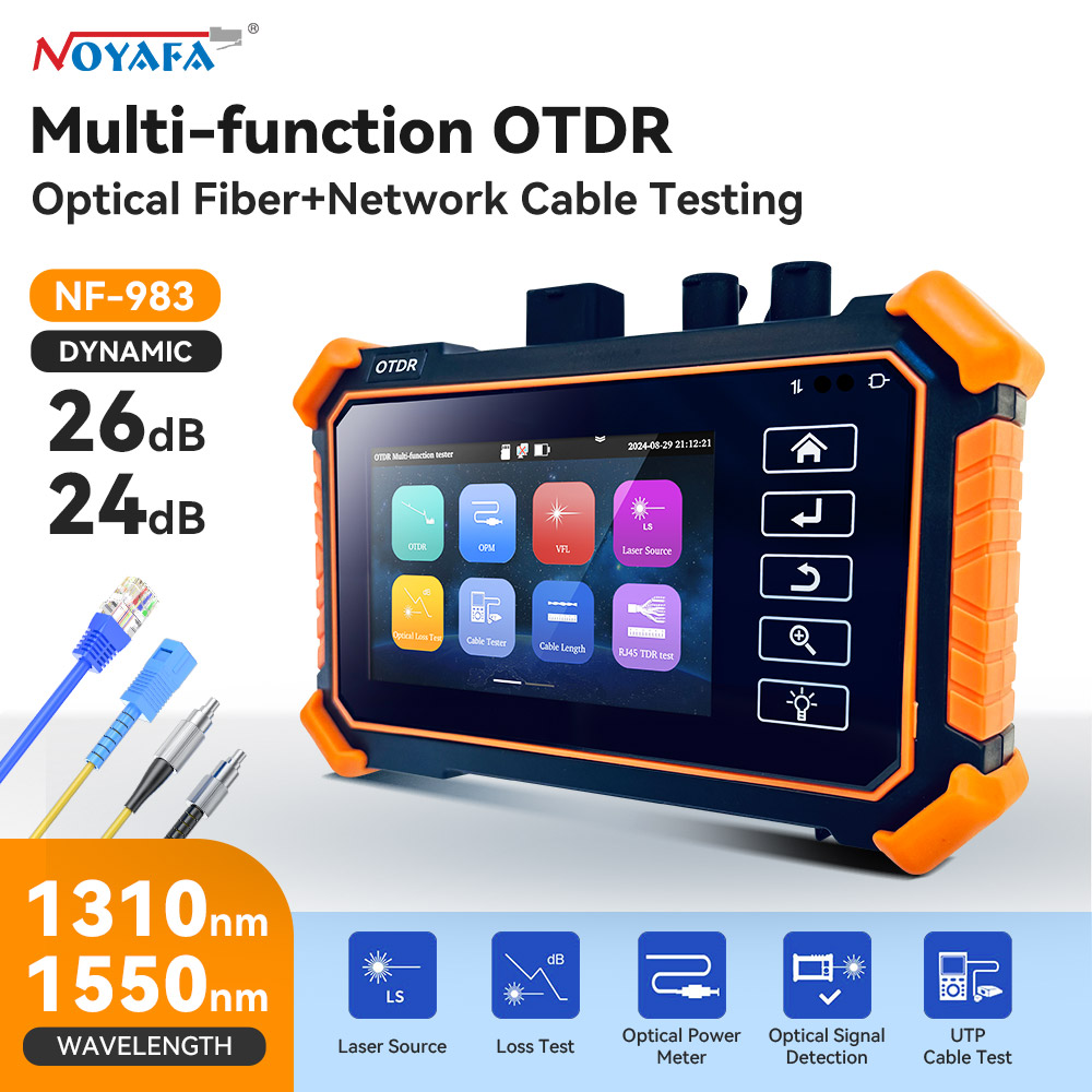 NOYAFA オールインワン OTDR ネットワーク テスター 1310/1550nm デュアル波長ネットワーク ケーブル テスター PING、IP スキャン ネットワーク アナライザー ツール NF-98