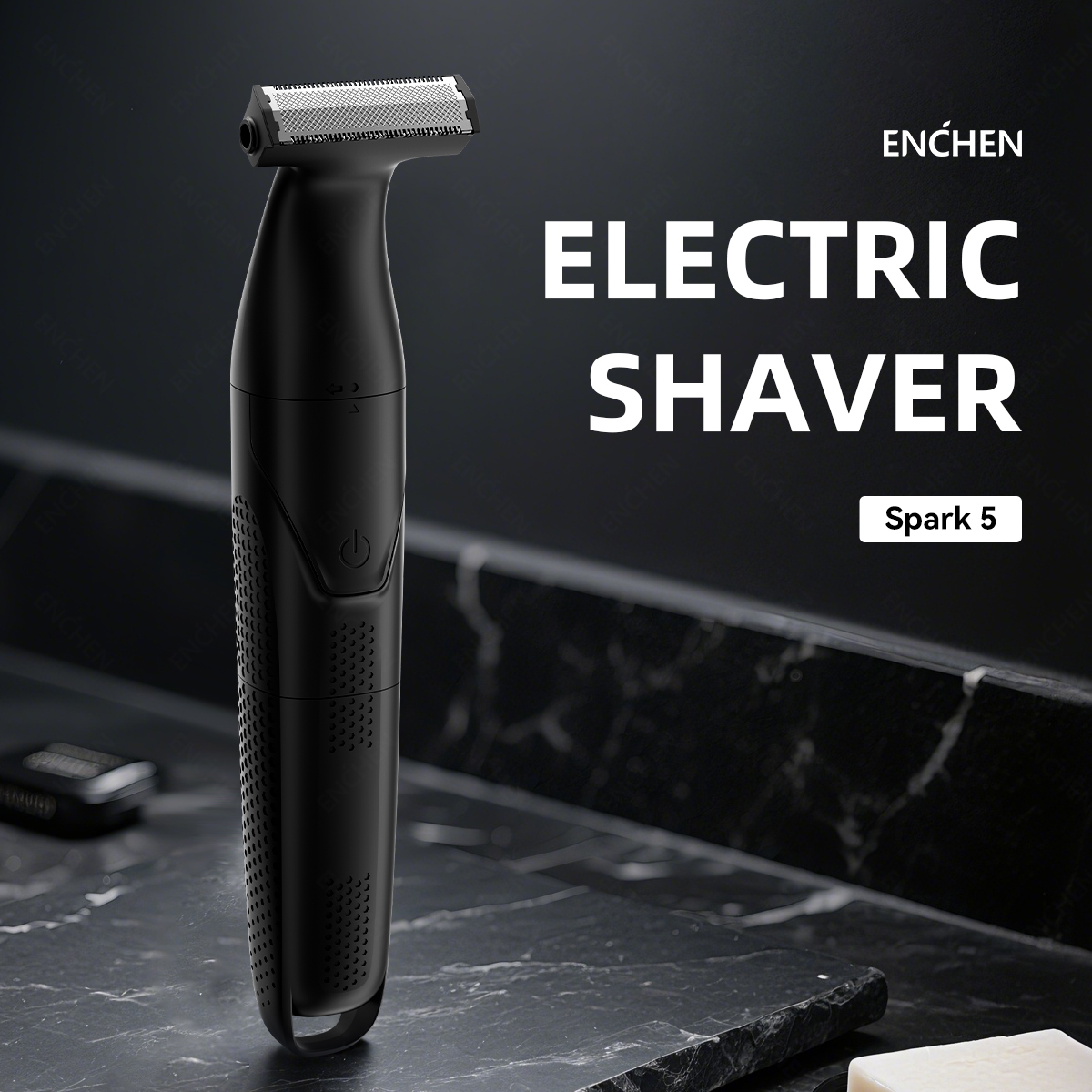 ENCHEN スパーク 5 脱毛シェーバー IPX6 防水電気トリマー全身 6500RPM 低ノイズモーター 5 ガイドコーム付き