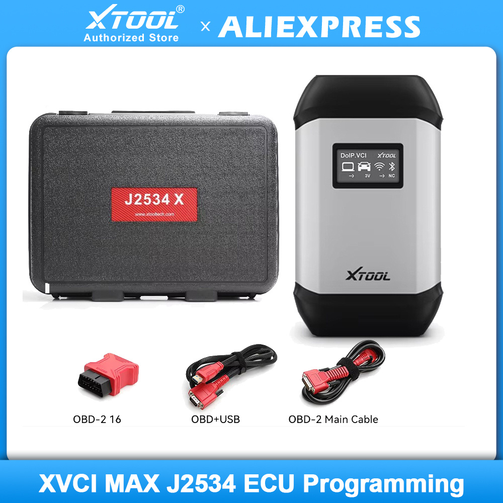 XTOOL XVCI MAX ワイヤレス J2534 プログラマー自動車診断 ECU プログラミングツール GM/フォード/トヨタ/レクサス/ホンダ/アキュラ/日産用