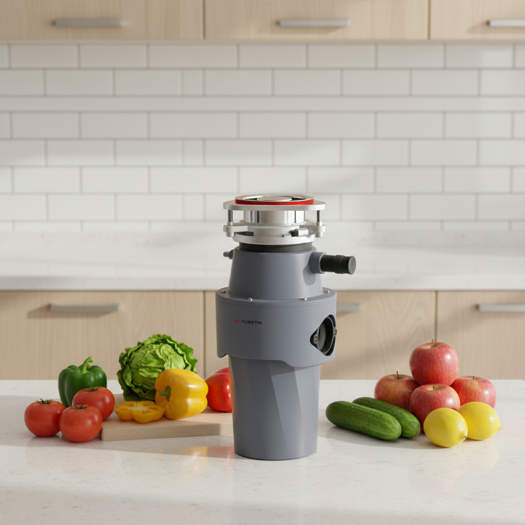 高品質電気ステンレス鋼連続家庭用キッチン生ごみ処理機マルチグラインド技術 0.6HP エネルギー