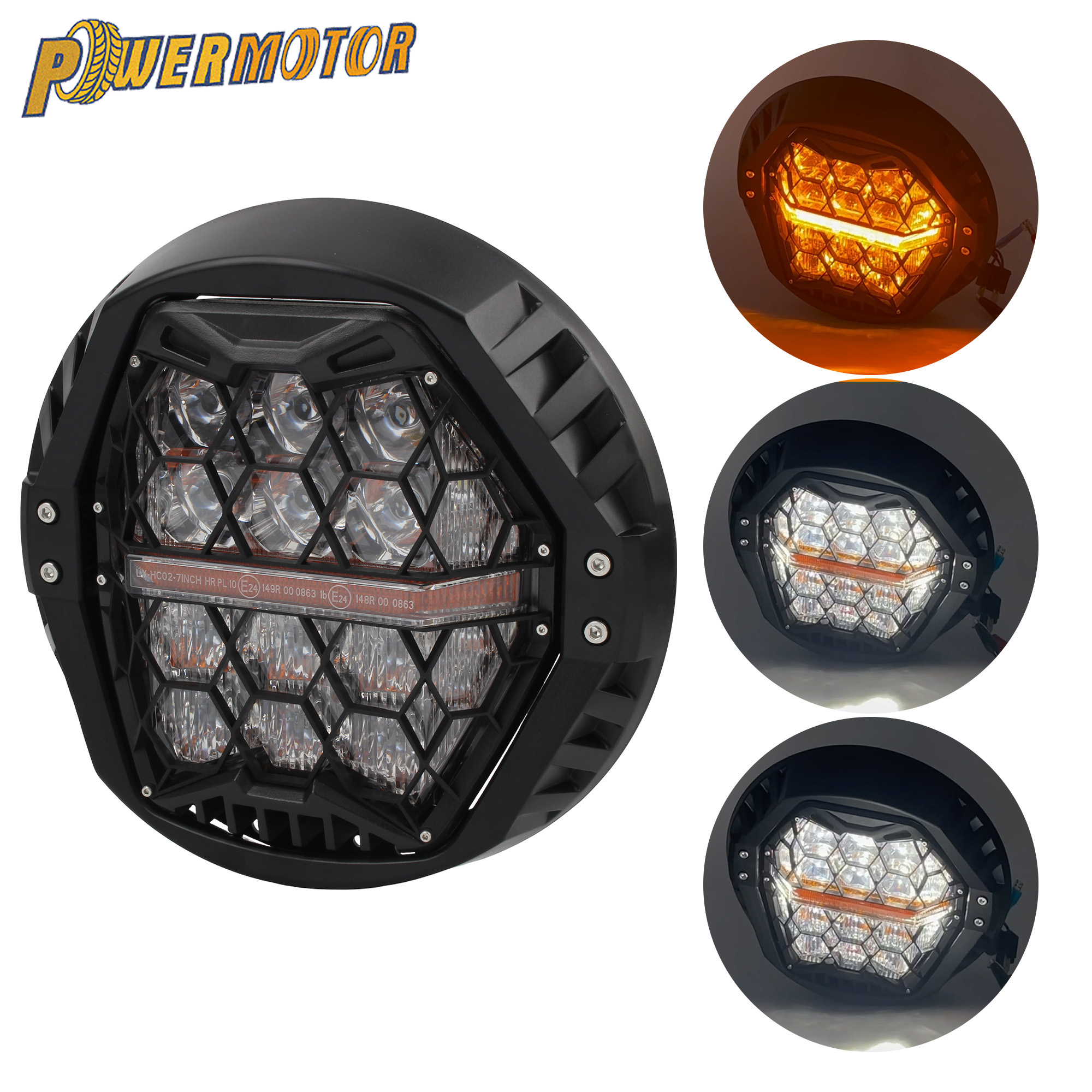 ハーレーダビッドソンダイナスイッチバックオートバイ 7 インチ Led ヘッドライトハイ/ロービームヘッドランプデイタイムランニングライト交換