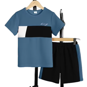 男の子用服セットの卸売、男の子と女の子向けの子供用夏服セット、男の子向けの子供用夏服セット