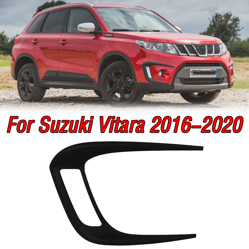 スズキ Vitara 2016-2020 自動フロントフォグライトカバーグリルデイタイムランニングランプフレームトリム ABS 装飾ステッカーアクセサリー