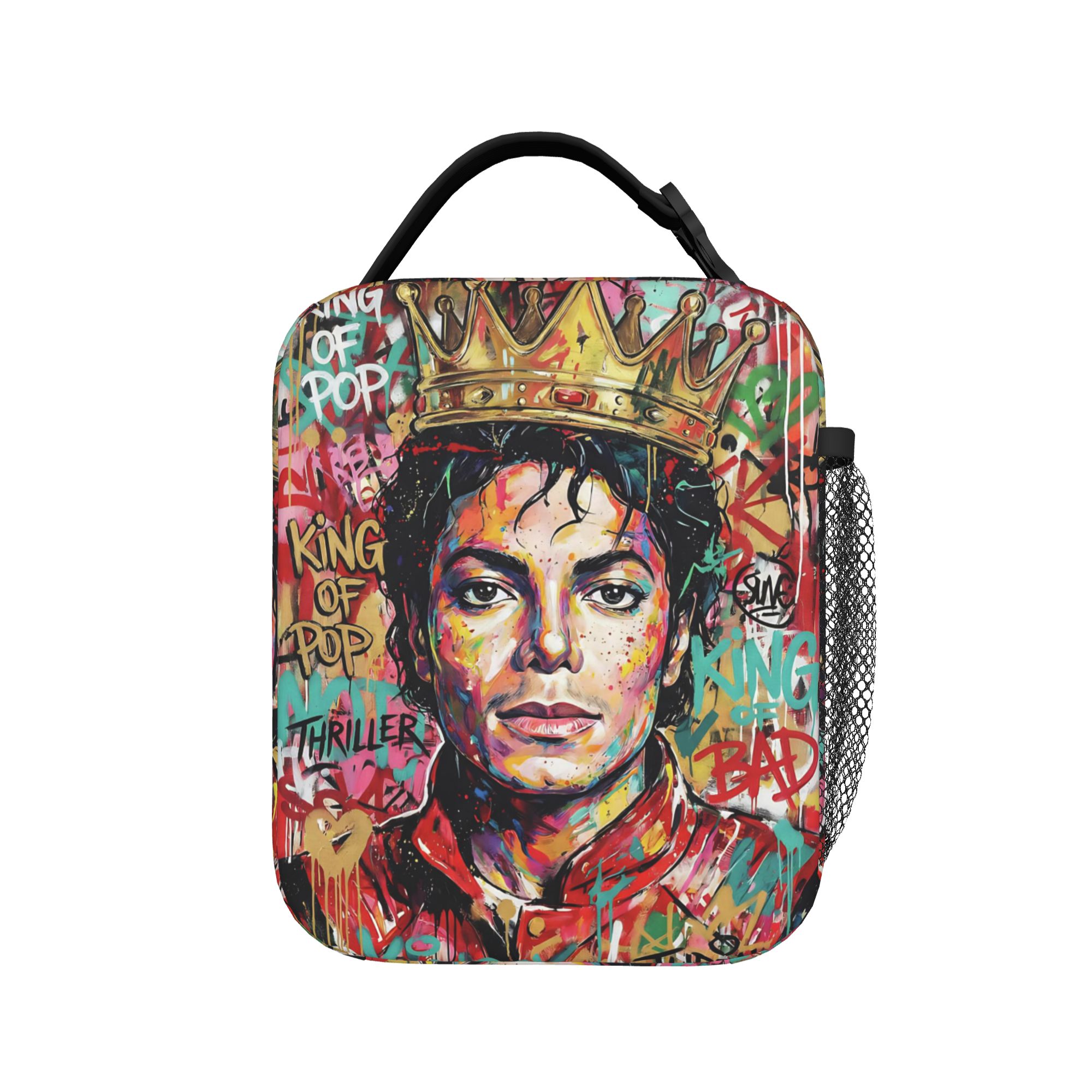 歌手マイケル・ジャクソン MJ 2026 断熱ランチバッグ学校用再利用可能な弁当箱男性女性クーラー保温弁当箱