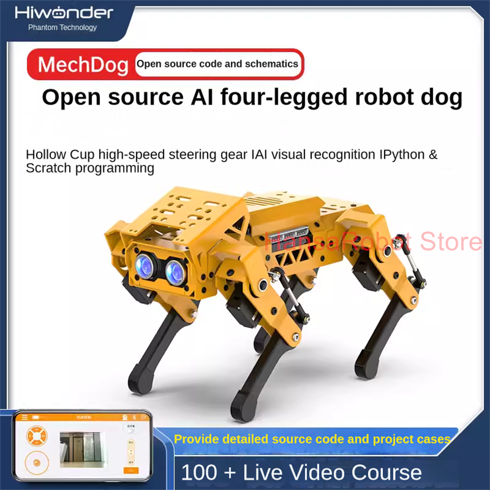 Hiwonder ESP32 四足 AI ロボット犬 Mechdog インテリジェント ビジュアル バイオニック ロボティクス キット Python グラフィカル プログラミング