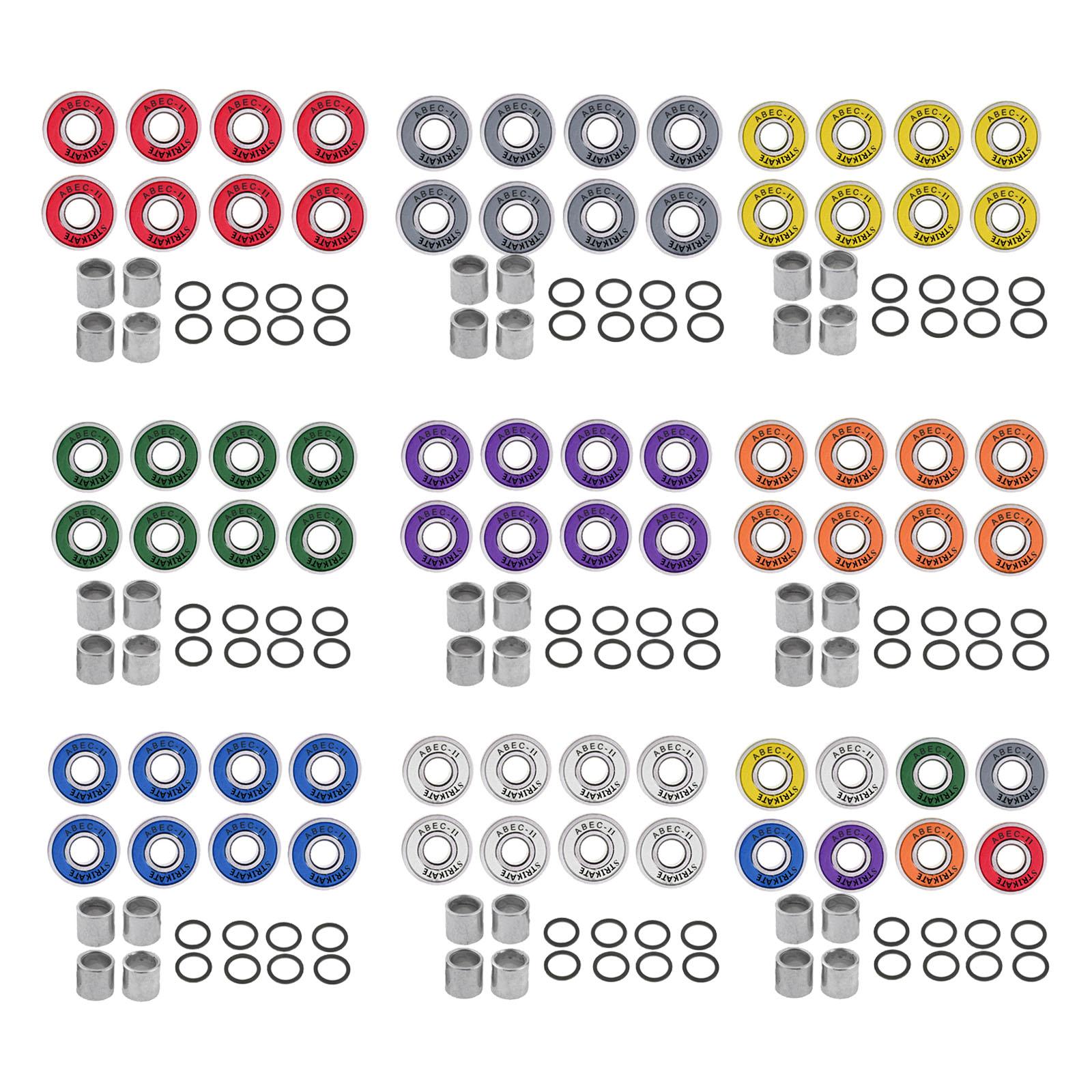 8 Pcs 608RS-ABEC 11 Bearings with and Washers Set High Performance Roller Skate Scooter Skateboard