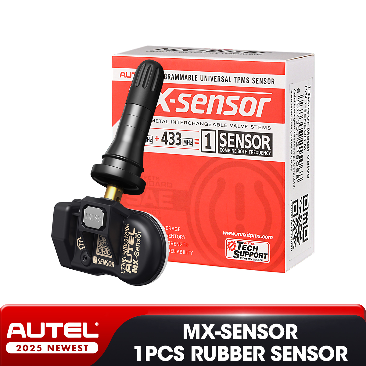 1/4/8PC Autel MX センサーゴム 433MHZ 315 MHZ 2in1Mx センサー TPMS タイヤ修理ツール自動車アクセサリー MaxiTPMS TS501 TS508