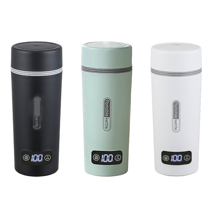 Portable Mini Temperature Adjustable Electric Water Heater Cup with Thermal Insulation for Office and Travel