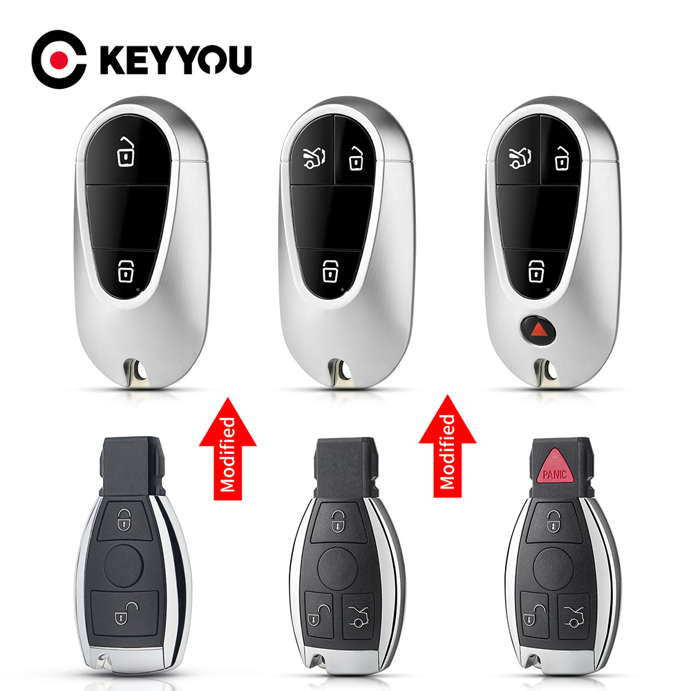 KEYYOU 1 個変更されたメルセデスベンツ S クラスアップグレードリモートスマート車のキーシェルケース BMW メルセデスベンツ BGA 2000 年