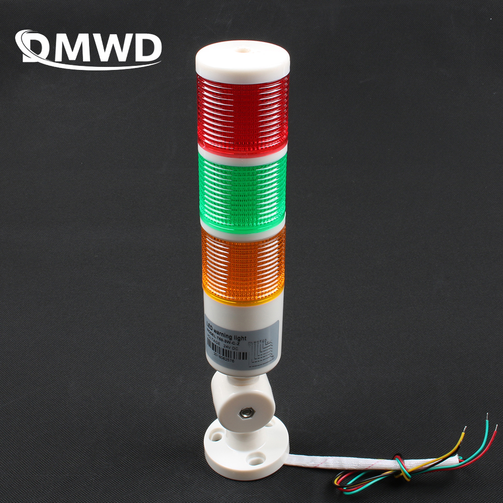 3 色工業用信号安全スタック警報ライトランプ LED 赤緑黄タワーランプ LED プラスチック屋内 3 層ベース付き