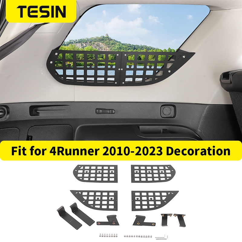 TESIN 車のリアトランクウィンドウラック収納ボックス棚カーゴオーガナイザーアクセサリー 4 ランナー 2010 2011 2012 2013 2014 2015-2023