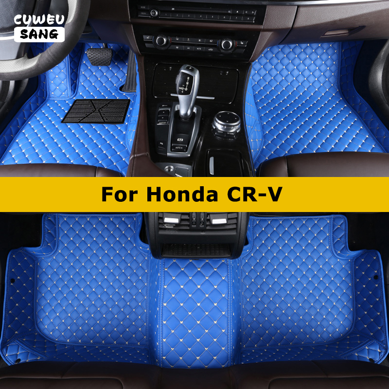 CUWEUSANG カスタム車のフロアマットホンダ CR-V CRV 自動車カーペットフットコシュ Accessorie