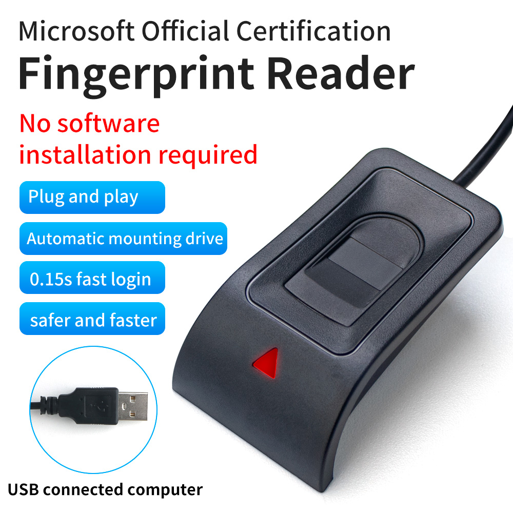 生体認証指紋ログイン USB リーダースキャナモジュールデバイス Windows 10 11 ハロー生体認証セキュリティキーセーフアカウントログイン