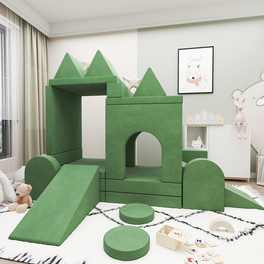 25 ピース/セット高級クリエイティブ子供プレイソファ早期教育感覚トレーニングモジュラー発泡ソファセット多くの形状ソファ