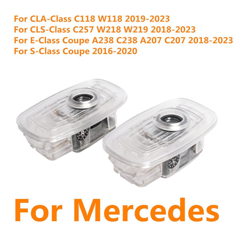 LED 車のドアロゴシャドウウェルカムプロジェクターライトアクセサリーメルセデスベンツ CLA C118 W118 CLS C257 W218 W219 A238 C238 A207
