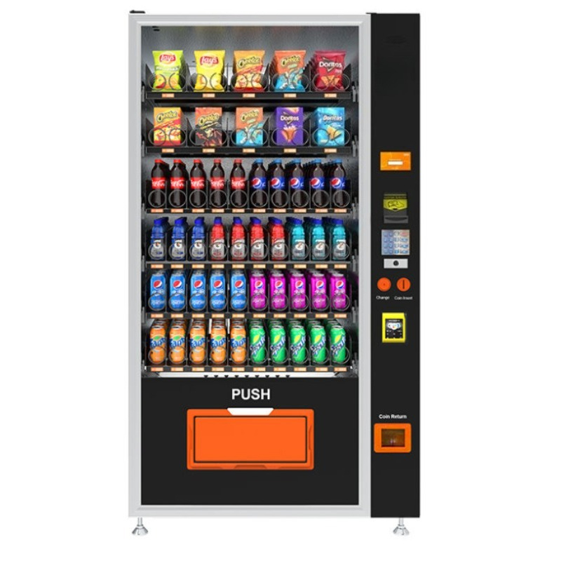 ドリンクとスナックのタッチ スクリーン自動販売機 屋内または屋外の商業スペースに最適 スマート 24 時間セルフサービス