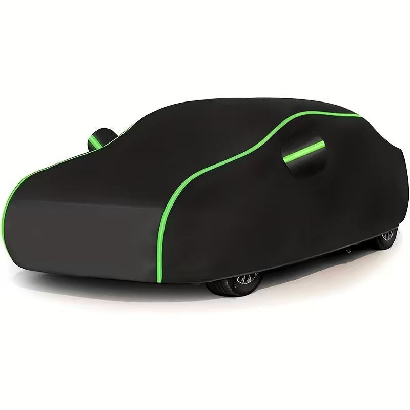 ユニバーサル車カバー反射ストリップ付きアウディメルセデスベンツフォルクスワーゲンマツダなどに適合黒車カバー防塵雪