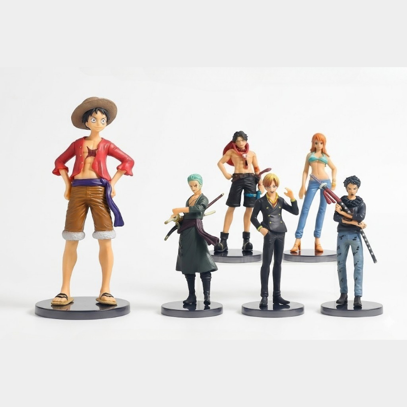 6 個ワンピースアニメフィギュアルフィゾロエースアクションフィギュア PVC 像モデルデスクトップ装飾コレクション人形子供のおもちゃのギフト