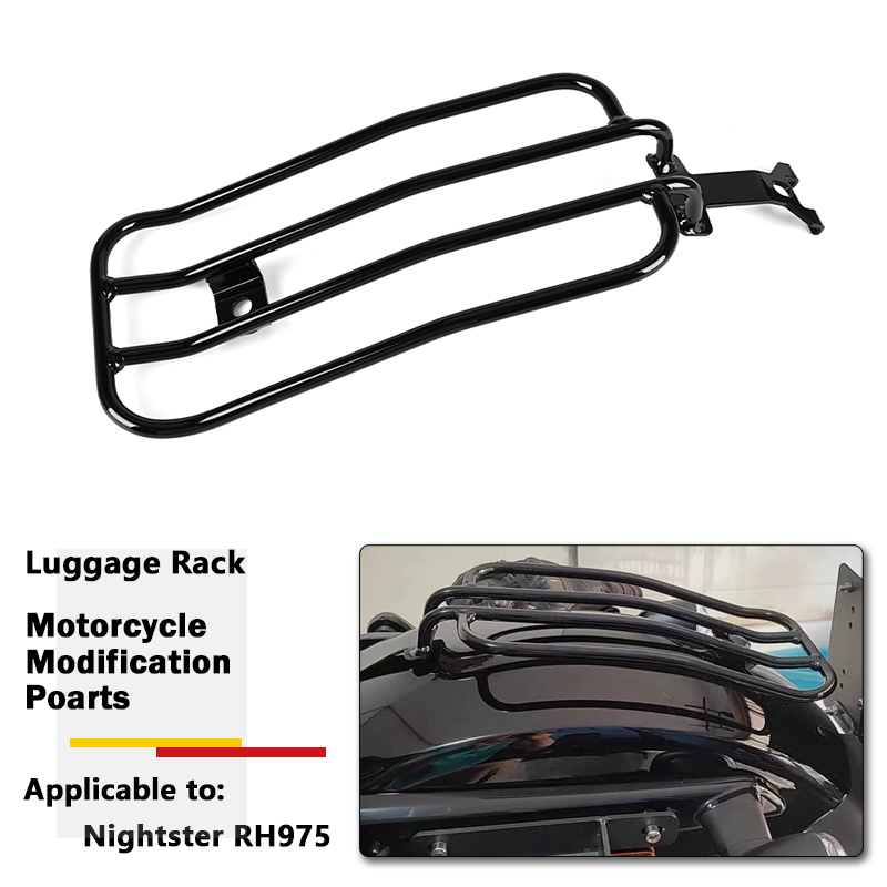 オートバイライダーソロシート荷物ラックドライバー背もたれシーシーバー付きハーレーナイトスター 975 RH975 2021 2022 2023 2024