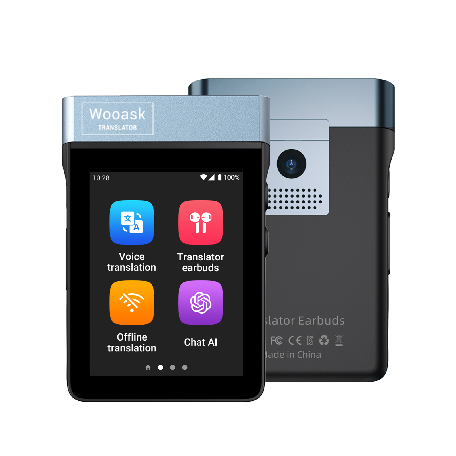 Wooask A9 ChatGPT AI 翻訳イヤホン、4G SIM 対応、リアルタイム翻訳、自動更新、サブスクリプション不要