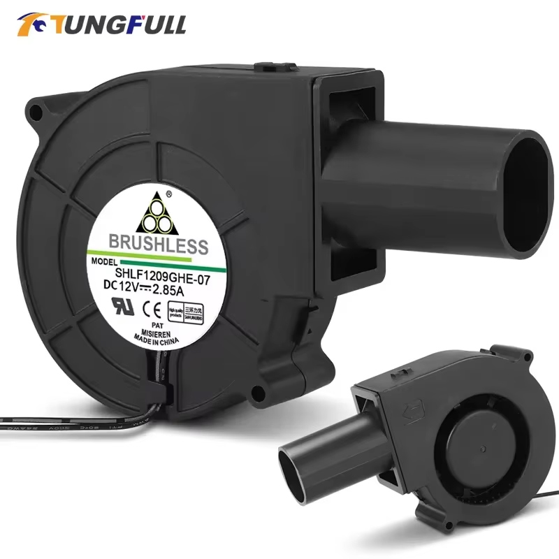 ターボ送風ファン DC 12V 可変速大風量送風機廃油ストーブ薪ストーブターボファン