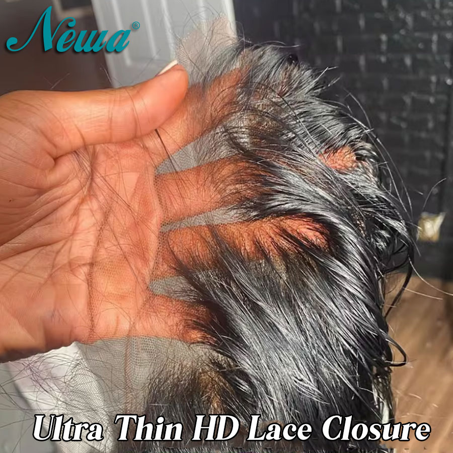 Newa Hair 13x6 HD レースフロントスキンライクリアル HD レーススキンメルト 100% 人毛閉鎖 9x6/7x5/5x5 HD レース超薄型閉鎖
